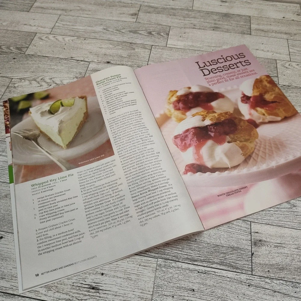 Better Homes and Gardens Best-Loved Desserts 2013 Cookbook Cottagecore Recipes